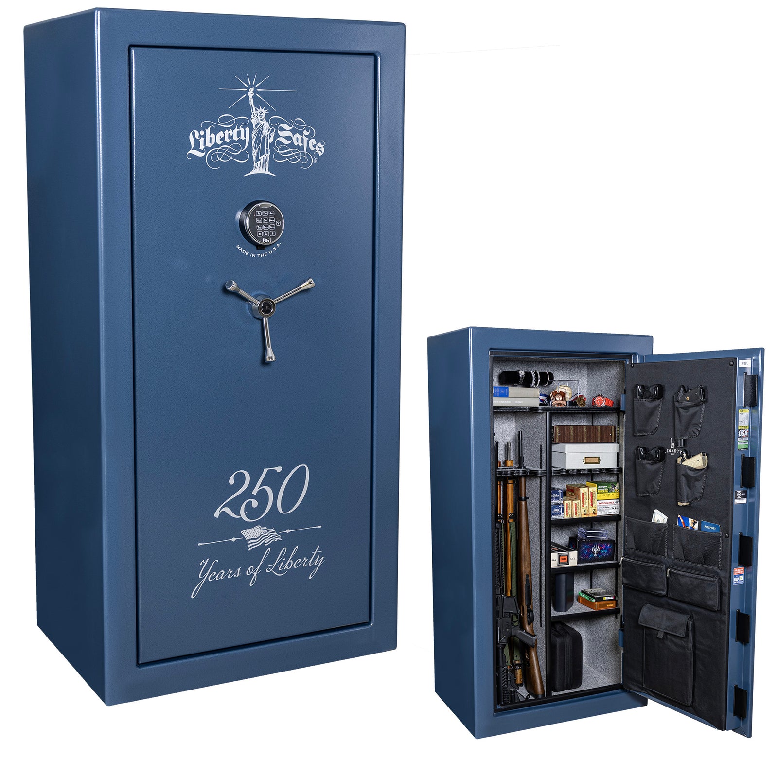 Liberty USA safe in Blue finish