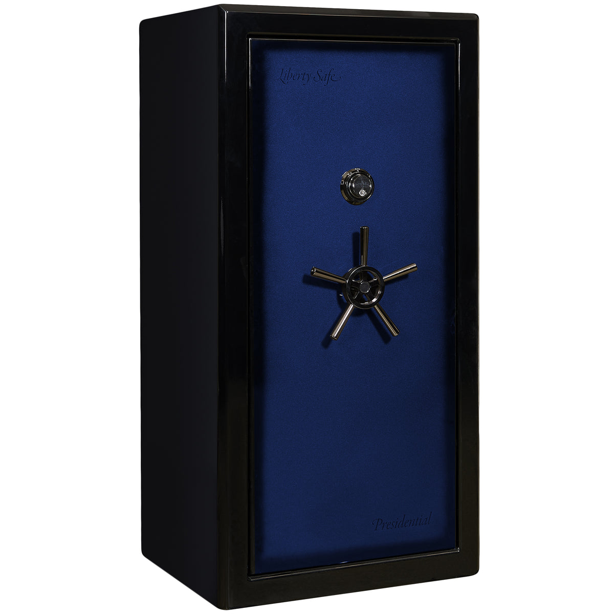 Presidential Series | Level 10 Security | 2.5 Hours Fire Protection | 25 | Dimensions: 60"(H) x 30"(W) x 24.75"(D*) | Blue Gloss | Mechanical Lock - Closed